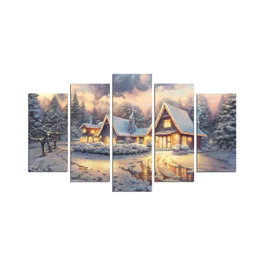 Wallity Cuadro Decorativo de MDF Multicolor (5 Piezas)